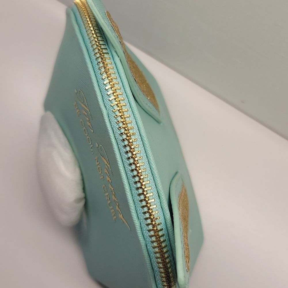 Too Faced Teal Cool Not Cruel Bunny Makeup Bag - Picture 7 of 8